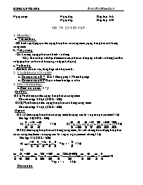 Giáo án môn Số học Lớp 6 - Tiết 79: Luyện tập - Năm học 2010-2011 - Trần Thị Giao Linh