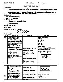 Giáo án môn Số học Lớp 6 - Tiết 82: Phép trừ