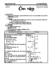 Giáo án môn Số học Lớp 6 - Tiết 84: Ôn tập -