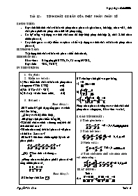 Giáo án môn Số học Lớp 6 - Tiết 85: Tính chất