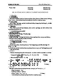 Giáo án môn Số học Lớp 6 - Tiết 85: Tính chất cơ bản của phép nhân phân số - Trần Thị Giao Linh