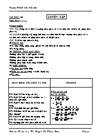 Giáo án môn Số học Lớp 6 - Tiết 86: Luyện tập - Huỳnh Thị Thanh Loan