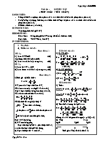Giáo án môn Số học Lớp 6 - Tiết 86: Luyện tập