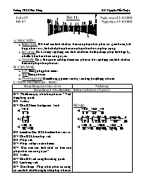 Giáo án môn Số học Lớp 6 - Tiết 87, Bài 11: T