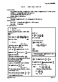 Giáo án môn Số học Lớp 6 - Tiết 87: Phép chia