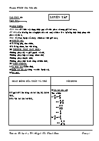 Giáo án môn Số học Lớp 6 - Tiết 88: Luyện tập - Huỳnh Thị Thanh Loan