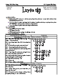 Giáo án môn Số học Lớp 6 - Tiết 88: Luyện tập
