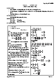 Giáo án môn Số học Lớp 6 - Tiết 88: Luyện tập
