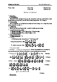 Giáo án môn Số học Lớp 6 - Tiết 88: Luyện tập - Trần Thị Giao Linh