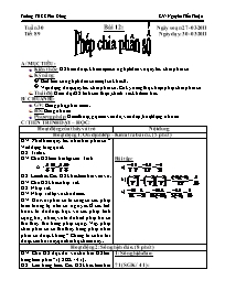 Giáo án môn Số học Lớp 6 - Tiết 89, Bài 12: P