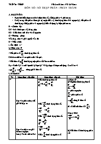 Giáo án môn Số học Lớp 6 - Tiết 89: Hỗn số. S