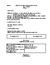 Giáo án môn Số học Lớp 6 - Tiết 89: Hỗn số. Số thập phân. Phần trăm - Năm học 2006-2007
