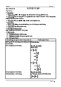 Giáo án môn Số học - Lớp 6 - Tiết 90: Luyện tập (Bản 2 cột)