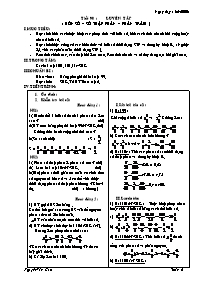 Giáo án môn Số học Lớp 6 - Tiết 90: Luyện tập