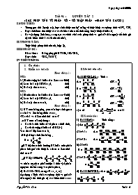 Giáo án môn Số học Lớp 6 - Tiết 91: Luyện tập