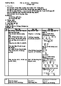 Giáo án môn Số học Lớp 6 - Tiết 91: Luyện tập