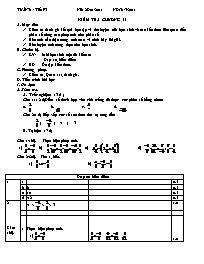 Giáo án môn Số học Lớp 6 - Tiết 93: Kiểm tra