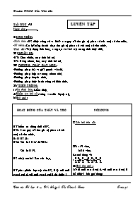 Giáo án môn Số học Lớp 6 - Tiết 95: Luyện tập - Huỳnh Thị Thanh Loan