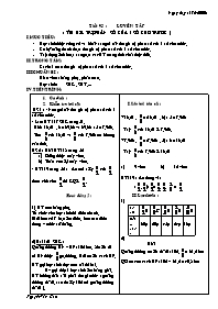 Giáo án môn Số học Lớp 6 - Tiết 95: Luyện tâp