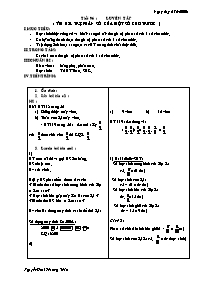Giáo án môn Số học Lớp 6 - Tiết 96: Luyện tâp