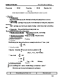 Giáo án môn Số học Lớp 6 - Tiết 98: Tìm một số biết giá trị một phân số của nó - Trần Thị Khánh Hồng