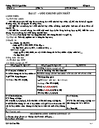 Giáo án môn Số học Lớp 6 - Tuần 11 - Năm học