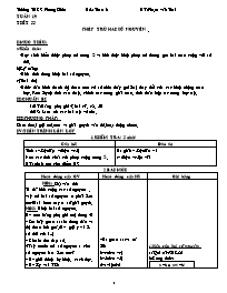 Giáo án môn Số học Lớp 6 - Tuần 19 - Phạm Văn Thái
