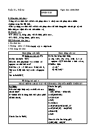 Giáo án môn Số học Lớp 6 - Tuần 22 - Năm học 2009-2010