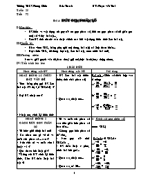 Giáo án môn Số học Lớp 6 - Tuần 25 - Phạm Văn Thái