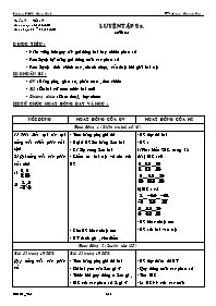Giáo án môn Số học Lớp 6 - Tuần 26 - Năm học 2009-2010 - Lương Thanh Sơn