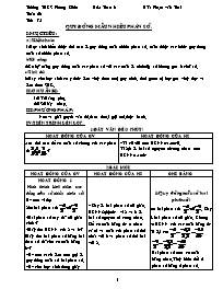 Giáo án môn Số học Lớp 6 - Tuần 26 - Phạm Văn Thái