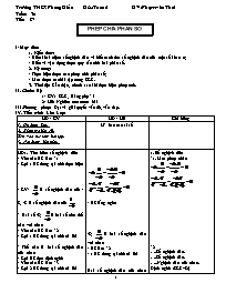 Giáo án môn Số học Lớp 6 - Tuần 30 - Phạm Văn Thái