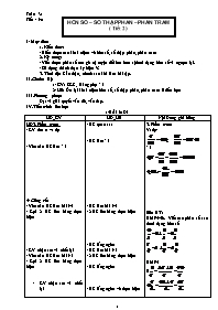 Giáo án môn Số học Lớp 6 - Tuần 31 (bản 3 cột)
