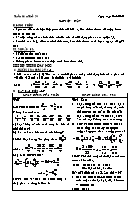 Giáo án môn Số học Lớp 6 - Tuần 31 - Năm học 2009-2010