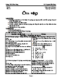 Giáo án môn Số học Lớp 6 - Tuần 6: Ôn tập 1 - Năm học 2010-2011 - Nguyễn Tiến Thuận