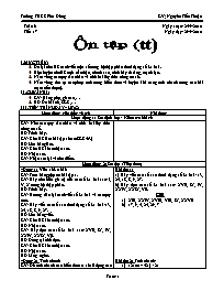 Giáo án môn Số học Lớp 6 - Tuần 6: Ôn tập (ti