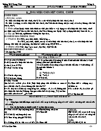 Giáo án môn Số học Lớp 6 - Tuần 8 - Năm học 2