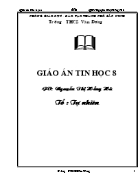Giáo án môn Tin học Lớp 8 - Năm học 2012-2013