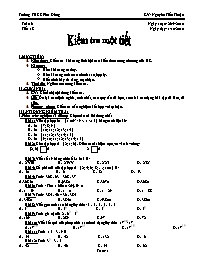 Giáo án Số học Lớp 6 - Kiểm tra một tiết - Năm học 2010-2011 - Nguyễn Tiến Thuận