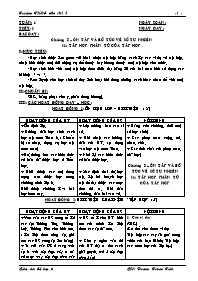Giáo án Số học Lớp 6 - Tiết 1 đến 15 - Dương Trung Tính