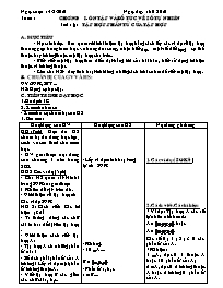 Giáo án Số học Lớp 6 - Tiết 1 đến 5 - Năm học