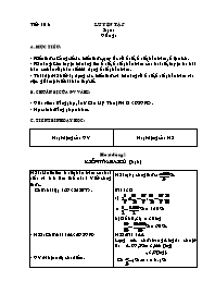 Giáo án Số học Lớp 6 - Tiết 101 đến 102 (bản 2 cột)