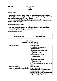Giáo án Số học Lớp 6 - Tiết 103 đến 104 (bản 2 cột)