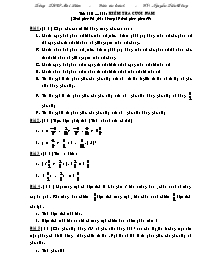 Giáo án Số học Lớp 6 - Tiết 106 đến 109 - Năm học 2008-2009 - Nguyễn Tiến Đồng