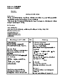 Giáo án Số học Lớp 6 - Tiết 106: Ôn tập cuối năm - Năm học 2009-2010 (bản 3 cột)