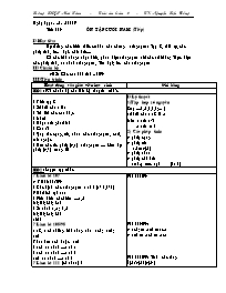 Giáo án Số học Lớp 6 - Tiết 108 đến 1111 - Nă