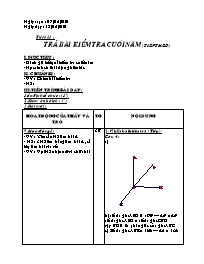 Giáo án Số học Lớp 6 - Tiết 111: Trả bài kiểm tra cuối năm (tiếp theo) - Năm học 2009-2010 (bản 3 cột)