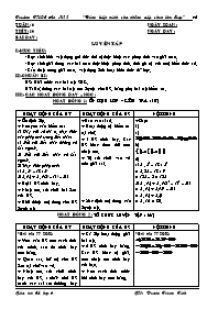 Giáo án Số học Lớp 6 - Tiết 16 đến 30 - Dương Trung Tính