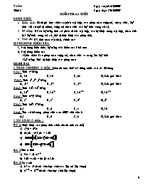 Giáo án Số học Lớp 6 - Tiết 18: Kiểm tra 1 tiết - Năm học 2007-2008