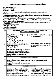 Giáo án Số học Lớp 6 - Tiết 18: Tính chất cơ bản của phép cộng phân số - Năm học 2006-2007 - Nguyễn Công Sáng